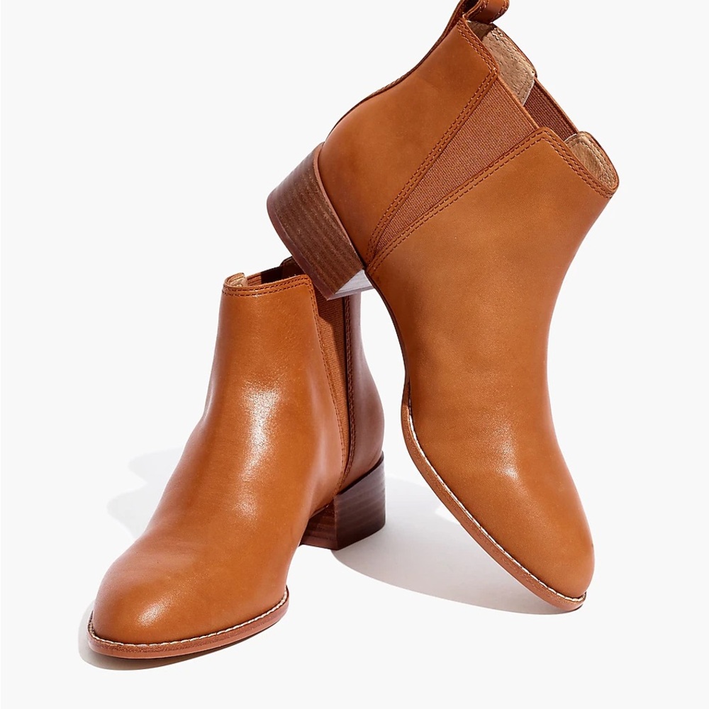 Madewell Carina Brown Leather Ankle Boot